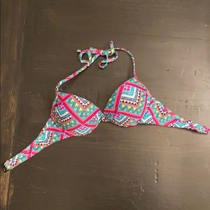 Aztec print swimsuit top